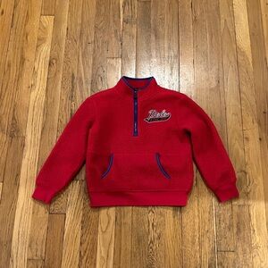Ralph Lauren polo red/blue half zip fleece pullover size  7 boys